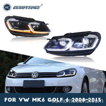 Hcmotionz volkwagen mk6 2008-2013 faro frontal